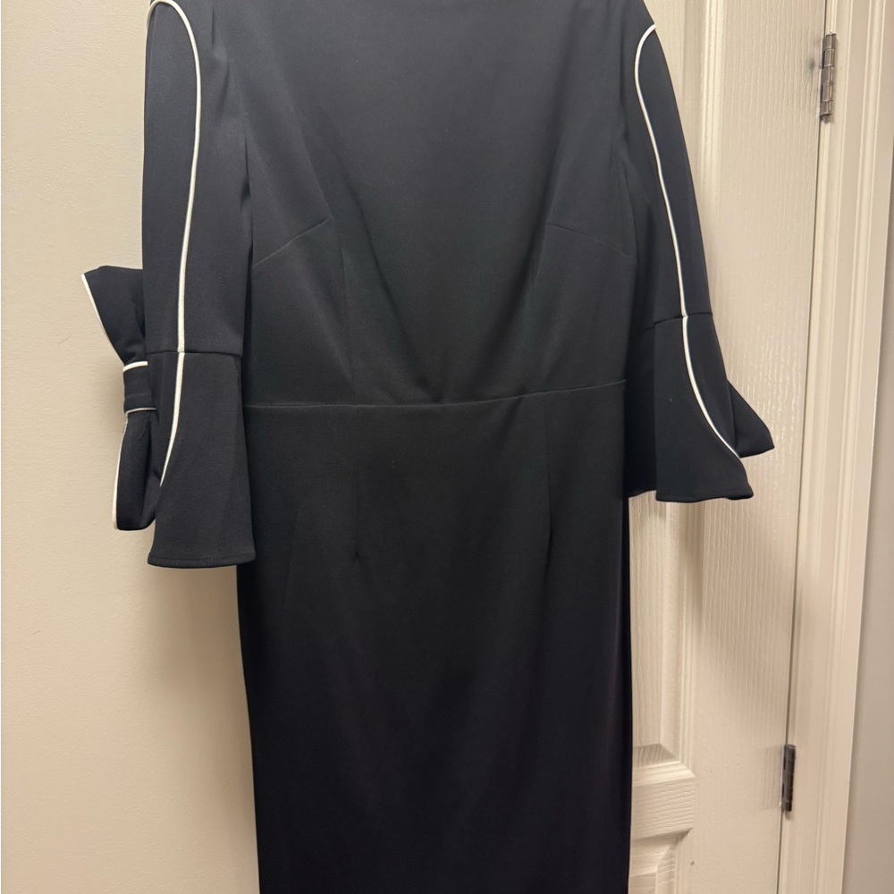 Preston & York Black Dress with White Trim